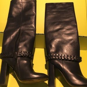 Black Tory Burch block heel boots